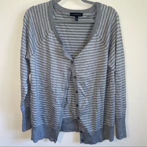 LANE BRYANT. striped long sleeve cardigan.